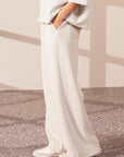 Wide Leg Relaxed Pant with Pocket-Cloud lux Light