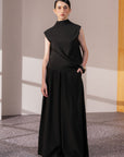 DRAPED COWL NECK TOP