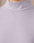 MOCK NECK SIDE SLIT CLOUDLUX