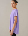 WOMEN SPLIT MESH TEE