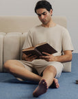 NIGHTSUIT - SHIRT AND SHORTS-100% SUPIMA COTTON