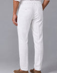 ELASTICATED PANTS-LINEN BLEND