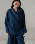 TEXTURED WRAP SHIRT