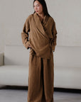 TEXTURED WRAP SHIRT