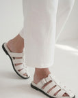 BUCKLED SLIDER SANDALS