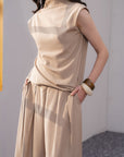 DRAPED COWL NECK TOP