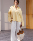 RELAXED DOUBLE CUFF SHIRT-POPLIN
