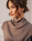 COWL NECK LINEN TOP