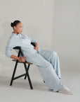 PLEATED WIDE LEG PANT DOUBLE KNIT