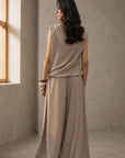 DRAPED COWL NECK TOP