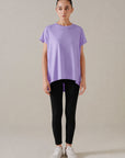 WOMEN SPLIT MESH TEE