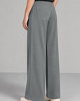 MOVE WIDE TROUSERS-DOUBLE KNIT
