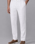 ELASTICATED PANTS-LINEN BLEND