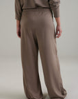 TEXTURED WIDE RELAXED PANTS - CLOUDLUX