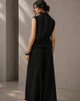 DRAPED COWL NECK TOP