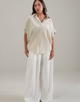 LINEN BLEND RELAXED TOP