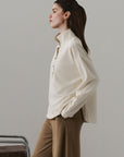 RELAXED PLACKET PULLOVER-CLOUDLUX LIGHT