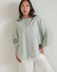RELAXED BAND COLLAR SHIRT