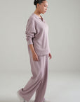 OPEN COLLAR TOP-DOUBLE KNIT