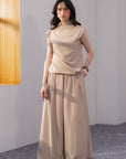 DRAPED COWL NECK TOP