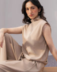 DRAPED COWL NECK TOP
