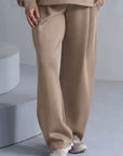 TEXTURED WIDE LEG PANTS-CLOUDLUX
