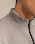 QUARTER ZIP BOXY FIT SWEATSHIRT