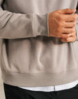 QUARTER ZIP BOXY FIT SWEATSHIRT