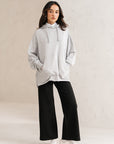 RELAXED LONG HOODIE-TERRY