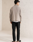 QUARTER ZIP BOXY FIT SWEATSHIRT
