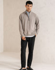 QUARTER ZIP BOXY FIT SWEATSHIRT