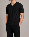 T-SHIRT V-NECK SUPIMA COTTON