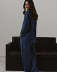 PLEATED WIDE PANTS-100% LINEN