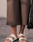 BUCKLED SLIDER SANDALS