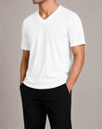 T-SHIRT V-NECK SUPIMA COTTON