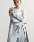 BASIC LONG CARDIGAN - PIMA TERRY