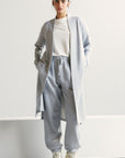 BASIC LONG CARDIGAN - PIMA TERRY