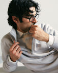HALF ZIP SWEATSHIRT - PIMA FLEECE