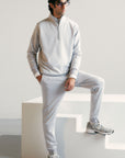 HALF ZIP SWEATSHIRT - PIMA FLEECE