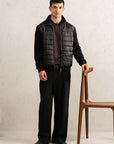 KNIT HYBRID JACKET