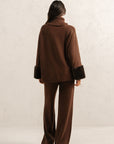 HIGH-NECK RIBBED KNIT SET