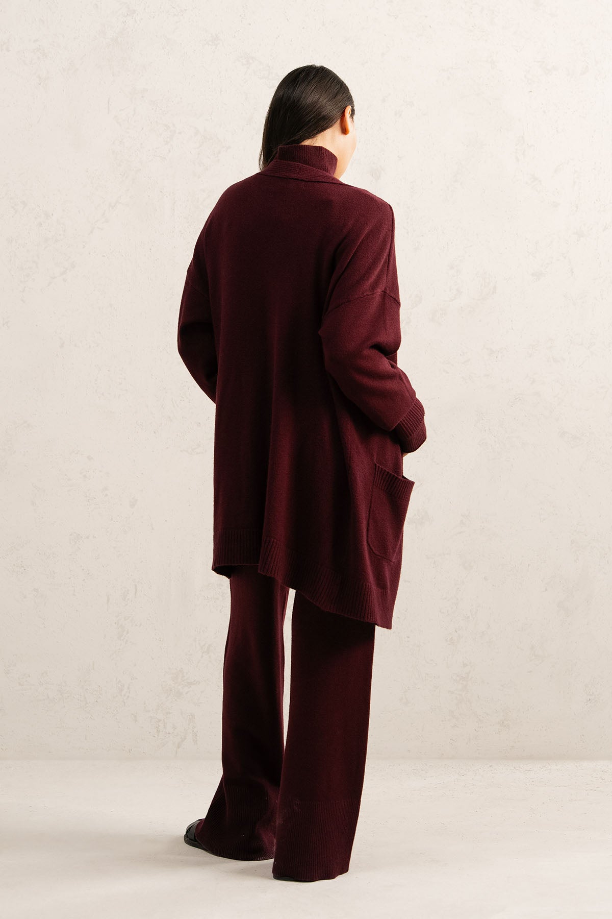 DEEP BURGUNDY KNIT SET