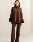HIGH-NECK RIBBED KNIT SET