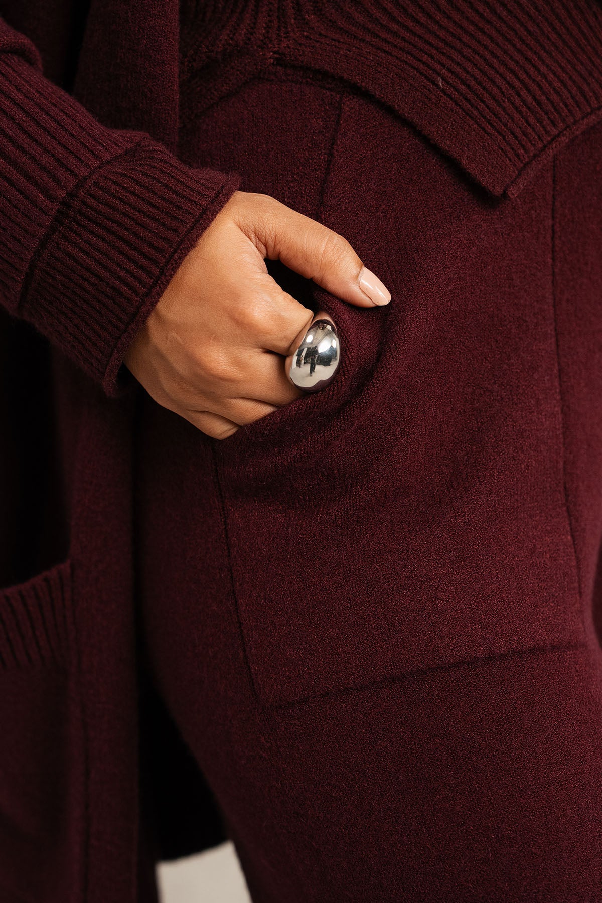 DEEP BURGUNDY KNIT SET