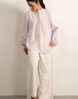 BALLOON SLEEVE POPLIN SHIRT