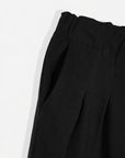 PLEATED WIDE LEG PANT-DOUBLE KNIT