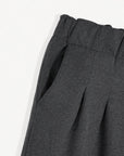 PLEATED WIDE LEG PANT-DOUBLE KNIT