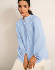 BALLOON SLEEVE POPLIN SHIRT