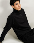 HALF ZIP SWEATSHIRT - PIMA FLEECE