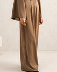 POLY KNIT WIDE-LEG TROUSERS